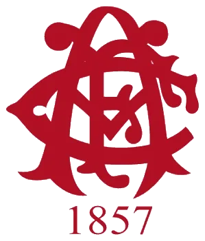Rex Club | A red logo combining stylized letters "MCC" with a fish design, above the year "1857" on a light gray background. | Custom Caps | Custom Hats | Team Headwear | UK