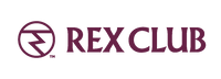 Rex Club | Logo with a maroon, stylized “R” inside a circle, followed by the words “REX CLUB” in bold, uppercase maroon letters on a light gray background. | Custom Caps | Custom Hats | Team Headwear | UK