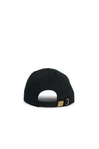 Rex Club | A black “MTRC - Black” cap by Rex Club, shown from the back, featuring an adjustable strap with a brass buckle and a small opening above the strap—ideal for Manchester Tennis & Racquets Club enthusiasts or anyone seeking premium club merchandise. | Custom Caps | Custom Hats | Team Headwear | UK