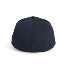 Rex Club | A rear view of the Rex Club Clydach CC Stretch navy blue baseball cap, featuring two small ventilation holes and visible stitching. This stretch fit adjustable cap has a clean, plain design with no visible logos or patterns. | Custom Caps | Custom Hats | Team Headwear | UK