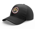Rex Club | The Sheffield Tigers Stretch by Rex Club is a black Stretch Fit baseball cap with a round embroidered patch showing a growling tiger, "Sheffield Tigers R.F.C." and "Est. 1932" in red and black, made from durable polyester and spandex. | Custom Caps | Custom Hats | Team Headwear | UK