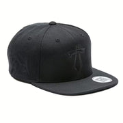 Rex Club | The Rex Club Manchester Titans Snapback is a black, structured baseball cap featuring a flat brim with a round sticker, embroidered front logo, and ventilation eyelets. | Custom Caps | Custom Hats | Team Headwear | UK
