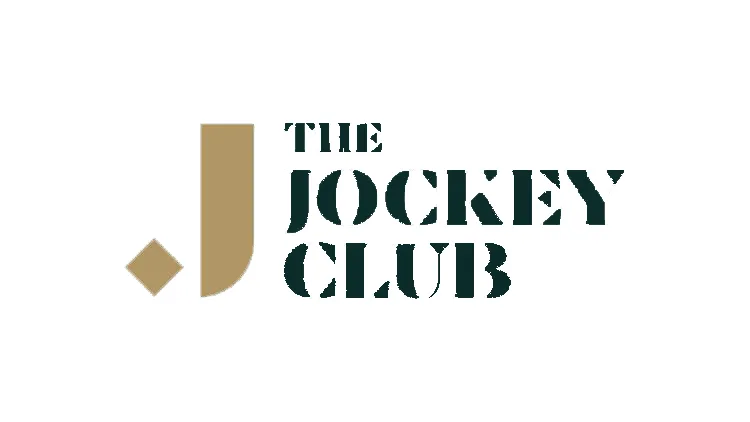 Rex Club | Logo with a gold stylized "J" and black text reading "The Jockey Club" on a white background. | Custom Caps | Custom Hats | Team Headwear | UK